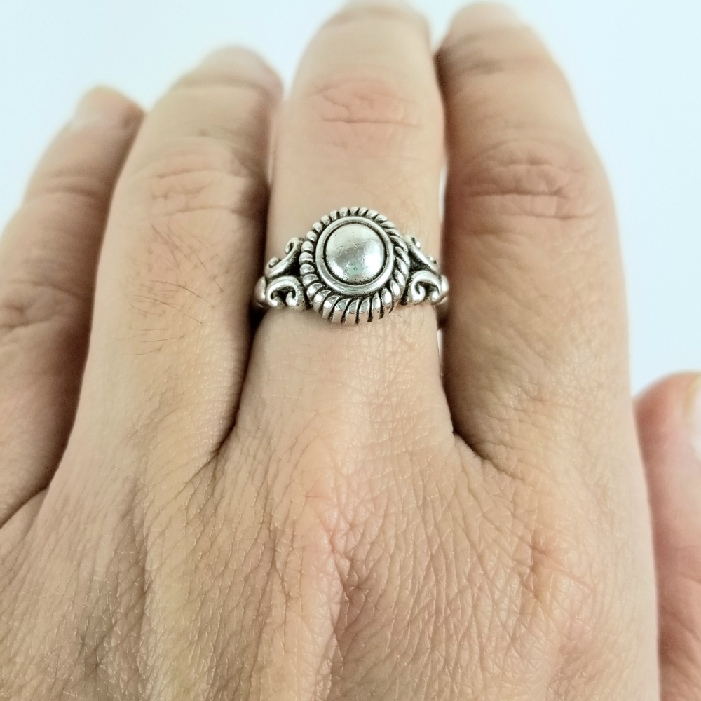 Sz 6.5 Brighton Sterling Silver Cabochon Cable Ring Retired - Picture 12 of 12